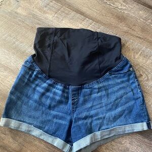 Isabel Maternity by Ingrid & Isabel Dark Blue High Waist Shorts